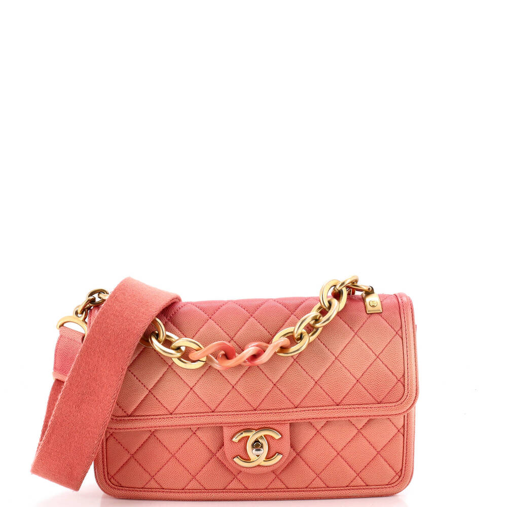 Chanel Medium Sunset On The Sea Flap Bag Quilted Caviar